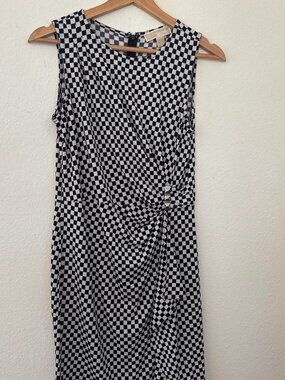 Michael Kors checker dress with zip and stud accents